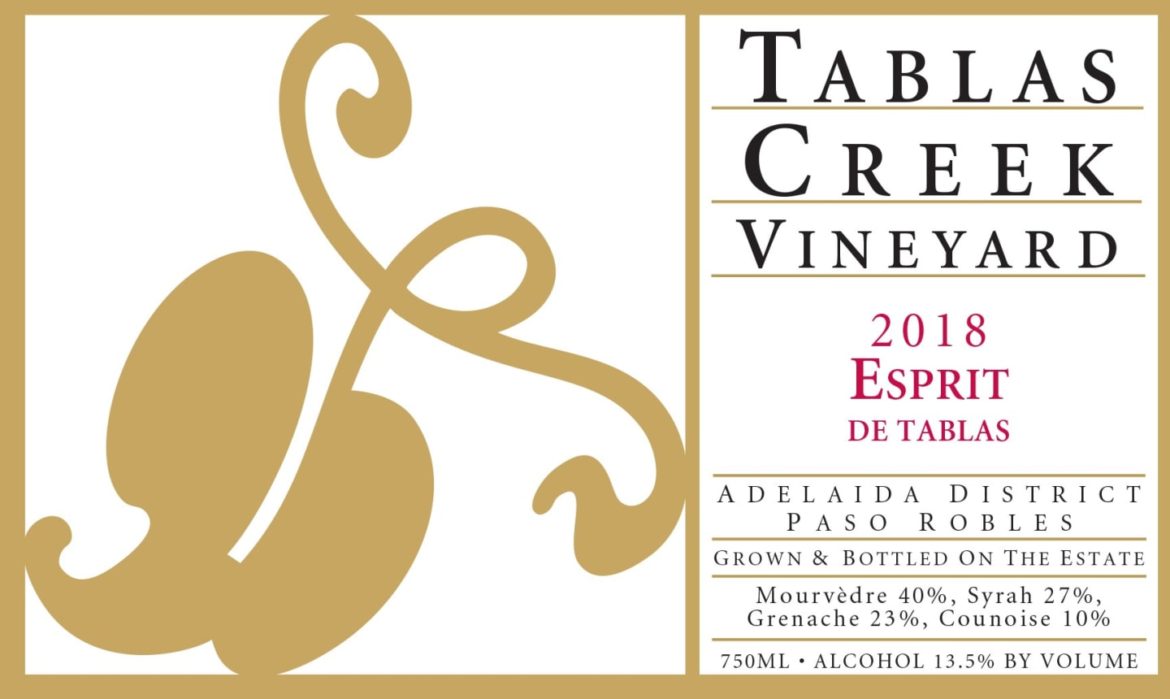 Tablas Creek Esprit de Tablas 2018, Paso Robles Adelaida District